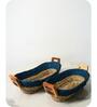 Set Of 2 Blue Sabai Grass Bread Buddy Bread Basket
