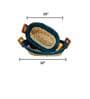 Set Of 2 Blue Sabai Grass Bread Buddy Bread Basket