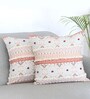 Set of 2 Bohemian Tile Print Throw Cushion Covers (18x18)