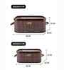 Set Of 2 Brown Bamboo Oval Rattan Organiser