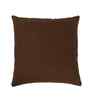 Set Of 2 Brown Cotton Slub Solid Cushion Covers