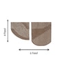Set Of 2 Brown High Texture Wool Wall Art