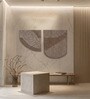 Set Of 2 Brown High Texture Wool Wall Art