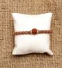 Set of 2 Brown Rudraksha Rakhis with Roli Chawal Pack
