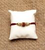 Set of 2 Brown Rudraksha Rakhis with Roli Chawal Pack