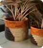 Set Of 2 Brown Sabai Grass Haven Of Husk Plant Holder