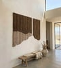 Set Of 2 Chocolate-Brown High Texture Wool Wall Art