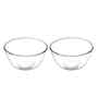Set of 2 Crystal Lead Free Glass 1600ml Mixing Bowls