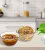 Set of 2 Crystal Lead Free Glass 1600ml Mixing Bowls