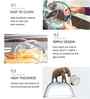 Set of 2 Crystal Lead Free Glass 1600ml Mixing Bowls