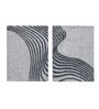 Set Of 2 Denim-Grey High Texture Wooland Silk Wall Art