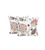Set of 2 Elegant Botanical Floral Throw Cushion Covers (18x18)
