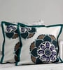 Set of 2 Elegant Damask Throw Cushion Covers (18x18)