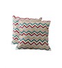 Set of 2 Embroidered Chevron Throw Cushion Covers (18x18)