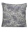 Black Chenille Floral 24x24 inches Cushion Cover (2Pc)