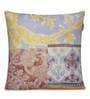 Silver Chenille Floral 24x24 inches Cushion Cover (2Pc)