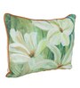 Green Floral Polyester Blend 12 x 18 Inches Cushion Covers (Set of 2)
