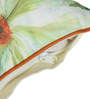 Green Floral Polyester Blend 12 x 18 Inches Cushion Covers (Set of 2)