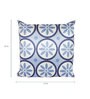 Blue Velvet Floral 24x24 inches Cushion Cover (2Pc)