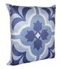 Blue Velvet Floral 24x24 inches Cushion Cover (2Pc)