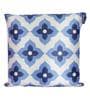 White Velvet Floral 24x24 inches Cushion Cover (2Pc)