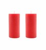 Set of 2 Fragranced  Apple Cinnamon Scented Aromatherapy Pillar Soy Candles