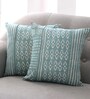 Set of 2 Geometric Tribal Print Throw Cushion Covers (18x18)