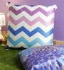 Blue Velvet Geometric 24x24 inches Cushion Cover (2Pc)