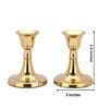 Gold Metal Taper (Set Of 2) Candle Holder