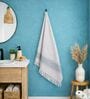 Set Of 2 Grey Cotton Bath & Hand Towels Set