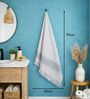 Set Of 2 Grey Cotton Bath & Hand Towels Set