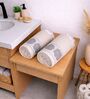 Set Of 2 Grey Cotton Bath Towels