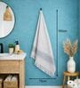 Set Of 2 Grey Cotton Bath Towels