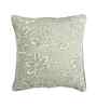 Set Of 2 Grey Cotton Floral Cushion Covers