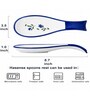 Set of 2 Blue Hand-Painted Ceramic Spoon Rest