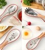 Set of 2 Red Hand-Painted Ceramic Spoon Rest