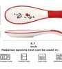 Set of 2 Red Hand-Painted Ceramic Spoon Rest