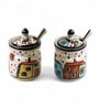 Set of 2 Handcrafted Barni Jars with Spoons