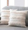 Set of 2 High-Texture Boho Throw Cushion Covers (18x18)