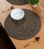 Set of 2 Jute Cotton Solid Pattern Reversible Table Runners