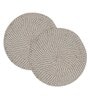 Set of 2 Jute Cotton Solid Pattern Reversible Table Runners