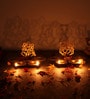 Set Of 2 Laxmi Ganesh Urli Diyas