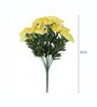 Yellow Fabric & Plastic Decorative Carnation Bunch Artificial Flowers