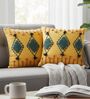 Set of 2 Maximalist Tufted Diamond Throw Cushion Covers (18x18)