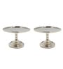 Set of 2 Metal Pillar Candle Holders 3 Inch High Candle Stands