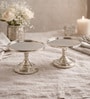 Set of 2 Metal Pillar Candle Holders 3 Inch High Candle Stands