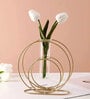 Set of 2 Metal Wire Glass Tube Vase