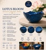 Midnight Blue Textured Ceramic Bowls, 500 Ml (Set Of 2)