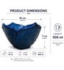 Midnight Blue Textured Ceramic Bowls, 500 Ml (Set Of 2)