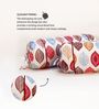 Set of 2 Multicolor Leaf Print 100% Cotton Bolster Covers   White Base, Soft & Stylish
